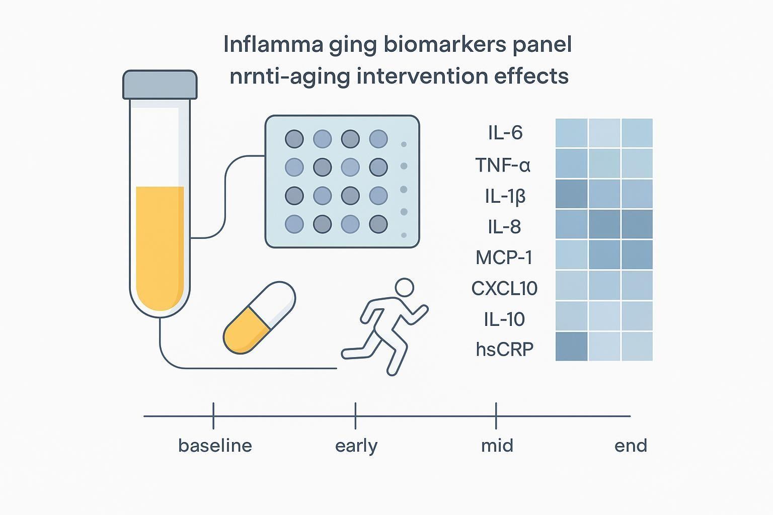 How to Measure Inflammaging-Related Biology in NMN, Exercise, and Supplement Studies