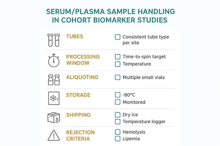 Cohort serum/plasma sample handling checklist for multiplex cardiovascular biomarker assays